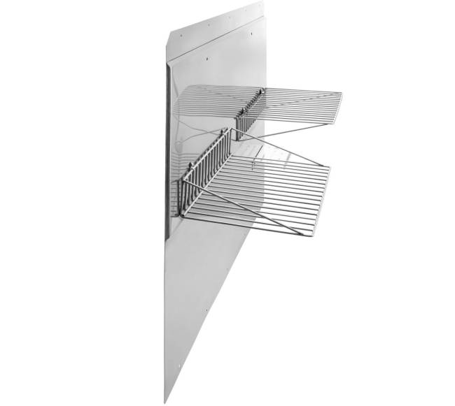 Nerūdijančio plieno sienelė su lentyna10