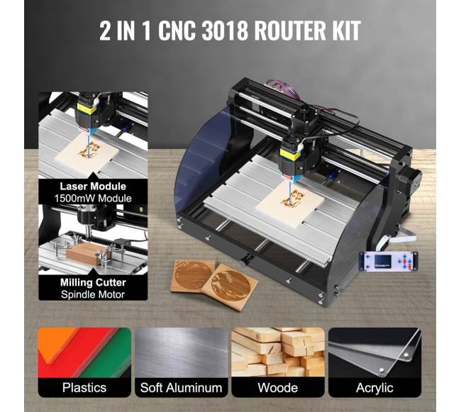 CNC graviravimo staklės 3018 Pro lazeris1