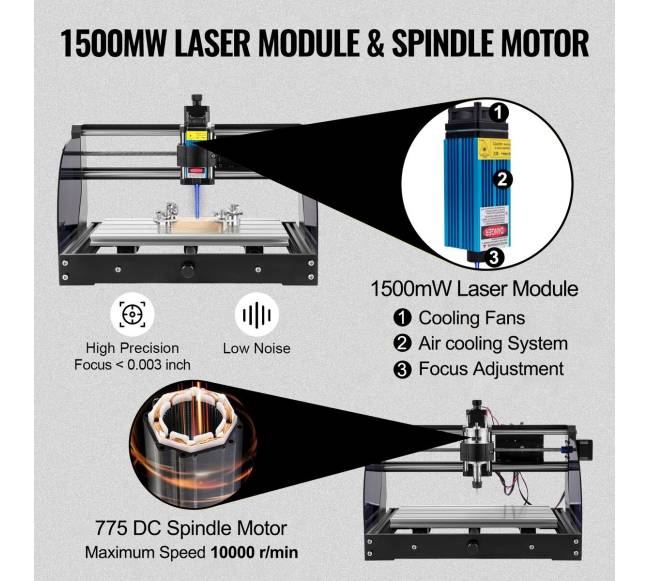 CNC graviravimo staklės 3018 Pro lazeris2
