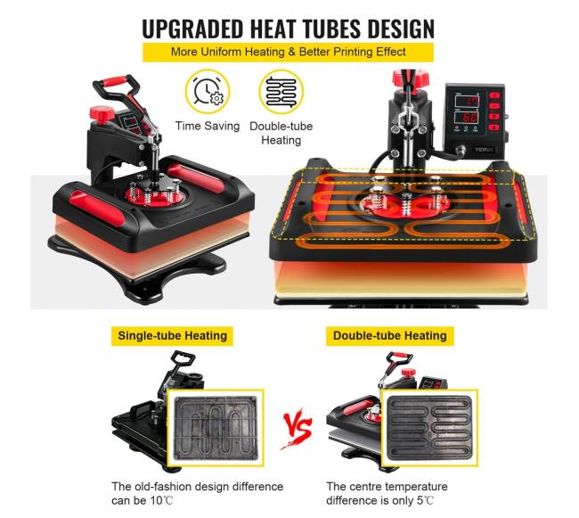 Šilumos presas su 360 sukimu, 5 viename3