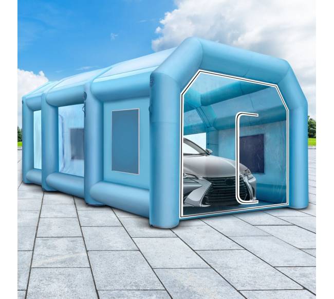 Pripučiamas 26x15x10 Ft dažų purškimo paviljonas7