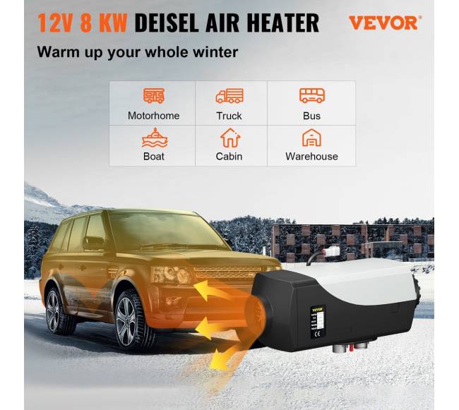 8 kW dyzelinis oro šildytuvas su LCD valdymu1