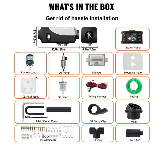 8 kW dyzelinis oro šildytuvas su LCD valdymu6