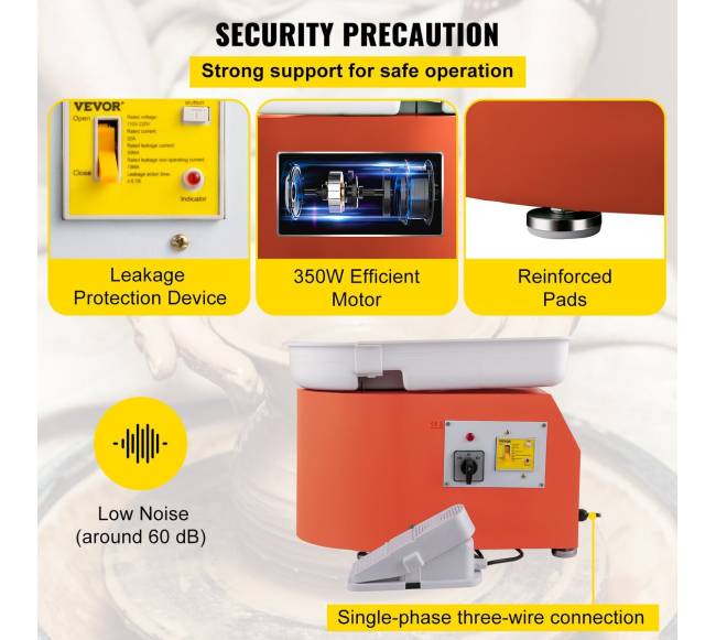 Keramikos žiedimo staklės 11 colių, reguliuojamas greitis4