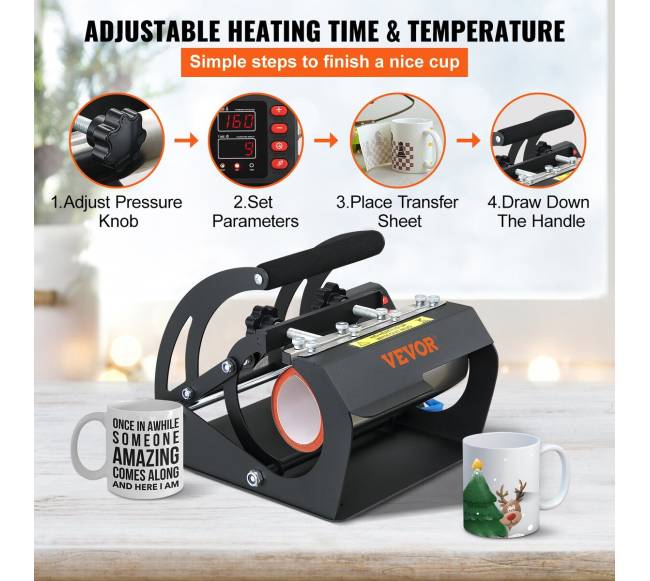 Puodelių šilumos presas su dviem plokštelėmis4