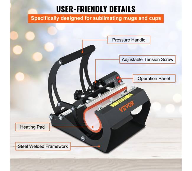 Puodelių šilumos presas su dviem plokštelėmis5