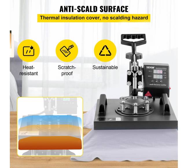 Termopresas 25x30cm marškinėliams ir kepurėms5