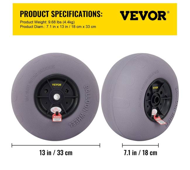 Pliažo balioniniai ratai, 33 cm smėlio padangos6