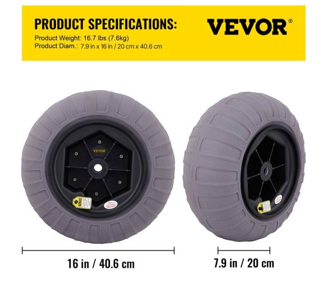 paplūdimio vežimo ratai, 40 cm smėlio padangos6