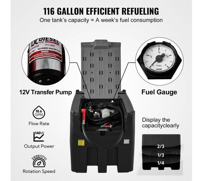 Nešiojamas dyzelino bakas, 440 litrų2