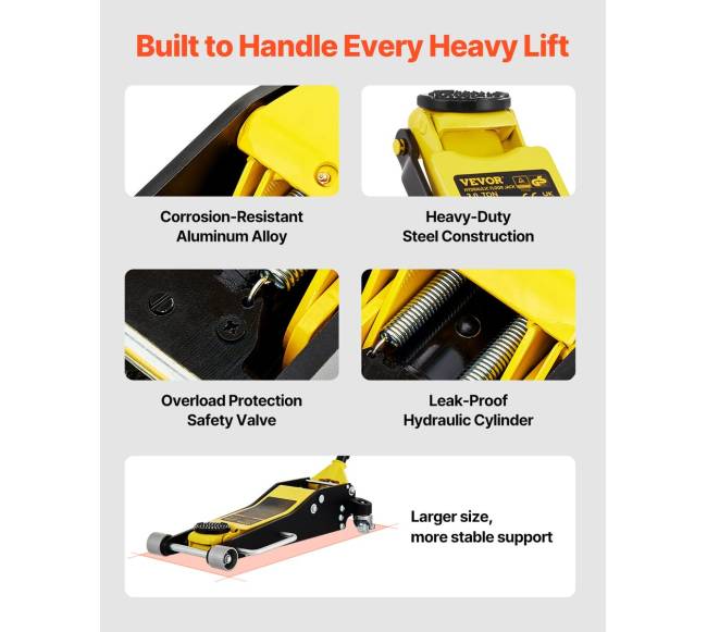 Žemas profilis 2.5 t grindų domkratas4