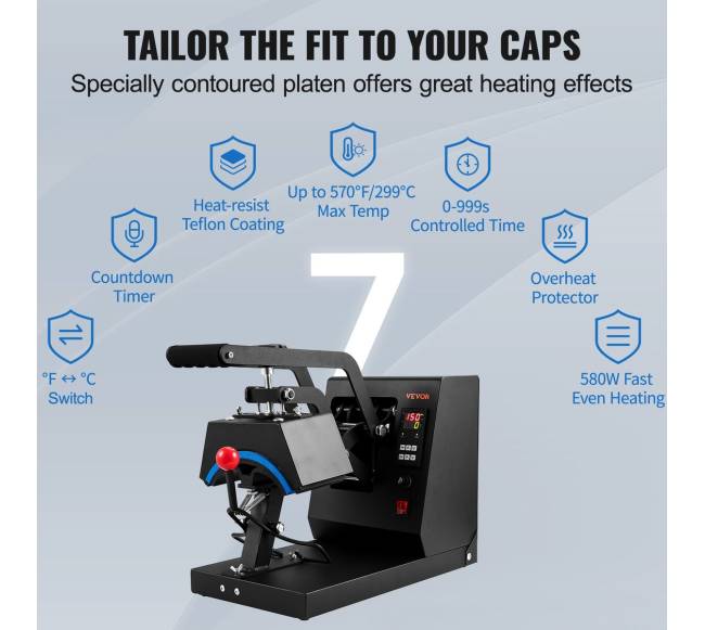 Kepurės šilumos presas, 4-in-1 kepurės presavimo mašina3