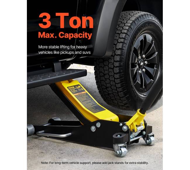 3 tonų žemas aliuminio ir plieno automobilių domkratas3