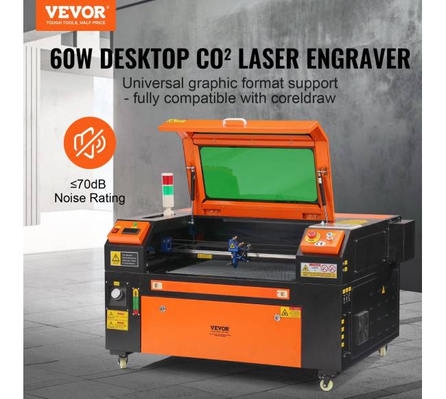 60W CO2 lazerinis graviravimo įrenginys 400x600 mm darbinis stalas1