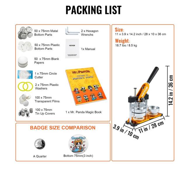Ženkliukų gaminimo aparatas, 75 mm6