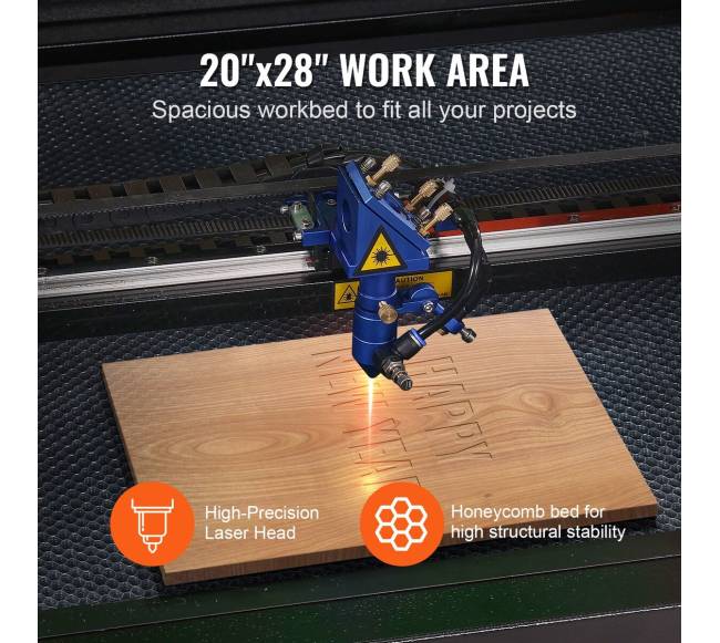 80W CO2 lazerinis graviravimo aparatas 500x700 mm3