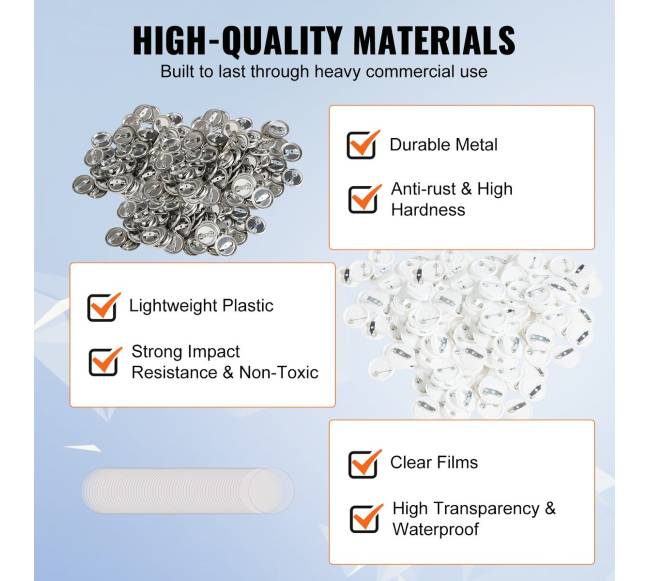 25 mm ženklo dalių komplektas 500 vienetų3