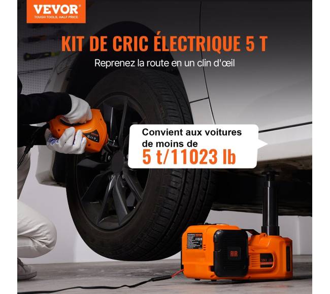 Elektrinė hidraulinė automobilio keltuvas 5 t 12V su veržliarakčiu1