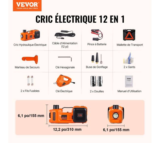 Elektrinė hidraulinė automobilio keltuvas 5 t 12V su veržliarakčiu6