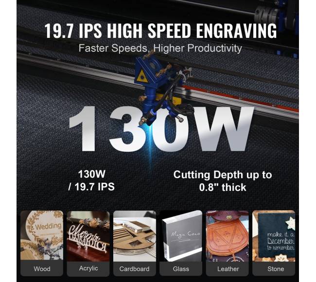 130W CO2 lazerinis graviravimo aparatas 900x1400mm2