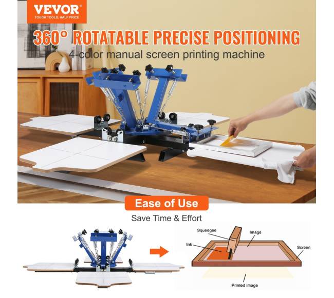 4 spalvų 4 stočių šilkografija spaudos mašina1