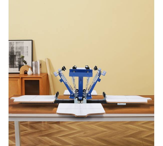 4 spalvų 4 stočių šilkografija spaudos mašina7