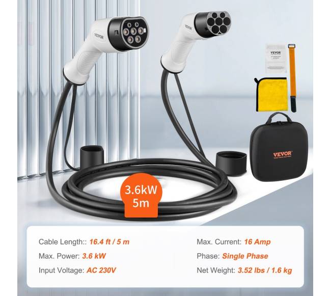 EV krovimo kabelis Type 2 16A6