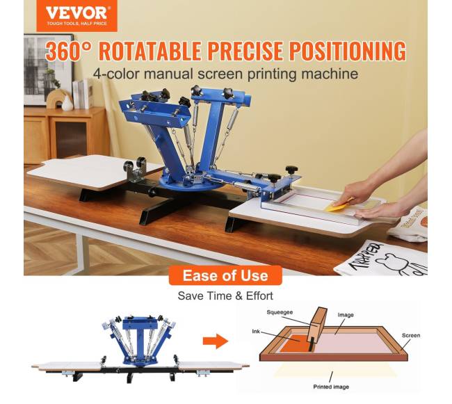 4 spalvų 2 stacijų šilkografijos presas1