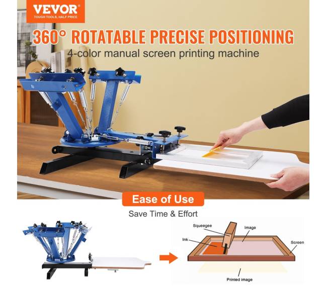 4 spalvų 1 stotis šilkografinė spauda1