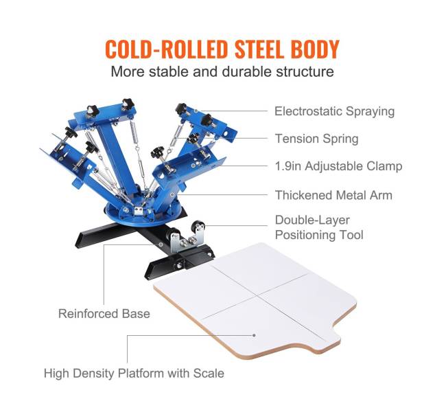 4 spalvų 1 stotis šilkografinė spauda4