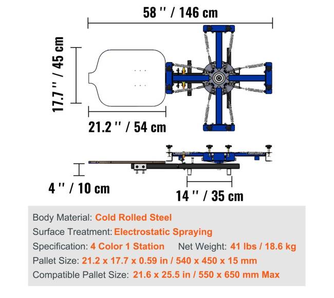 4 spalvų 1 stotis šilkografinė spauda6