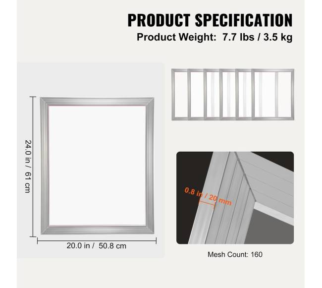 Šilkografijos rinkinys su aliuminio rėmais6