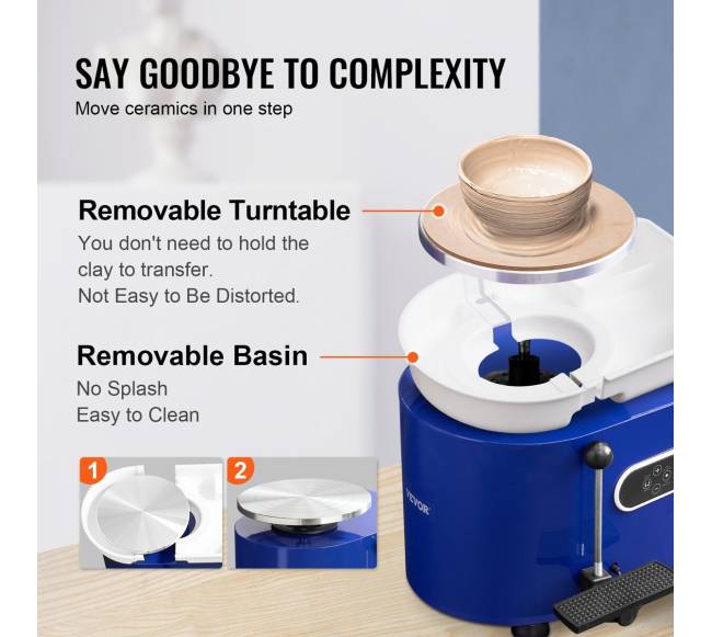 Keramikos žiedimo staklės su pėdalu 450W2