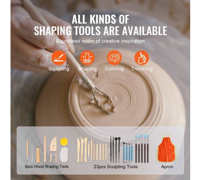 Keramikos žiedimo staklės su pėdalu 450W4