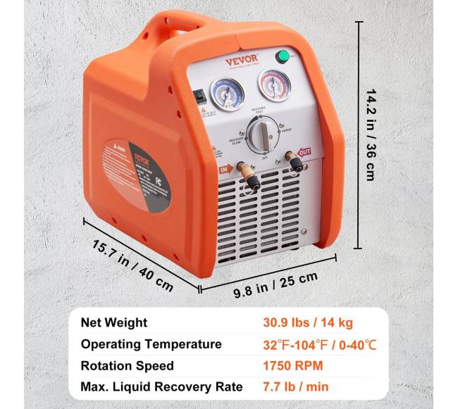 Šaldymo agento atgavimo įrenginys, 1 AG6
