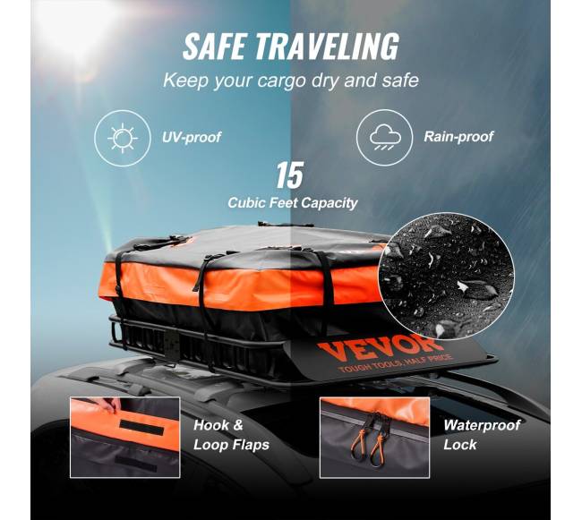 Stogo bagažinė, 130.5 x 91.5 x 12.7 cm, 90 kg4