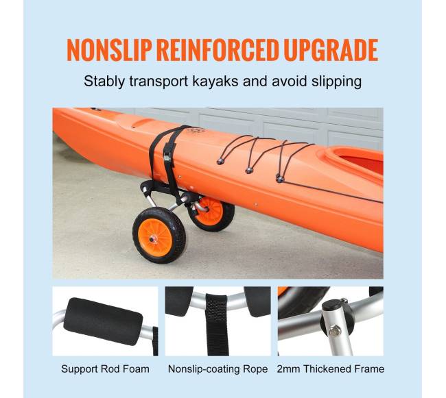 Sulankstomas kajako vežimėlis su 10 cm padangomis4