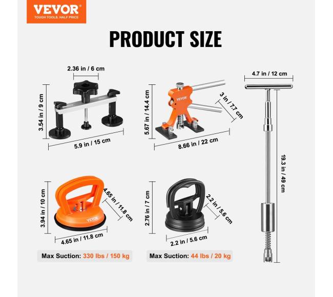 Automobilio kėbulo įlenkimų šalinimo rinkinys6