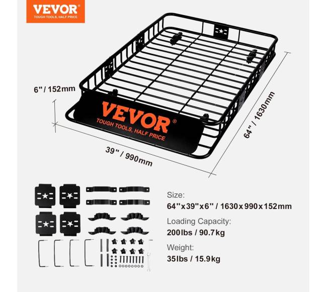 Stogo bagažo krepšys universalus, 163 x 99 x 15 cm6