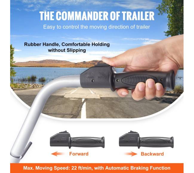 Elektrinis priekabos vežimėlis, 5000 kg traukimo galia5