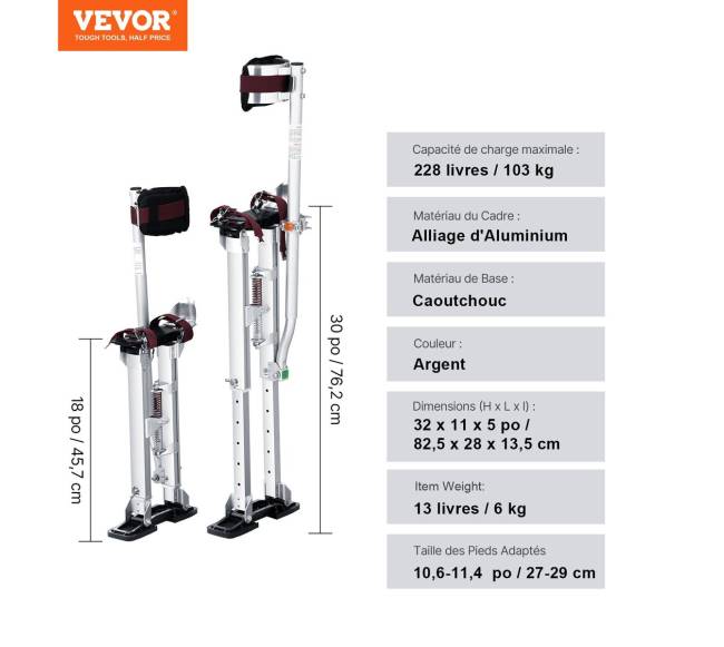 Gipso kartono pakilimų įrenginys, 45,7–76,2 cm6