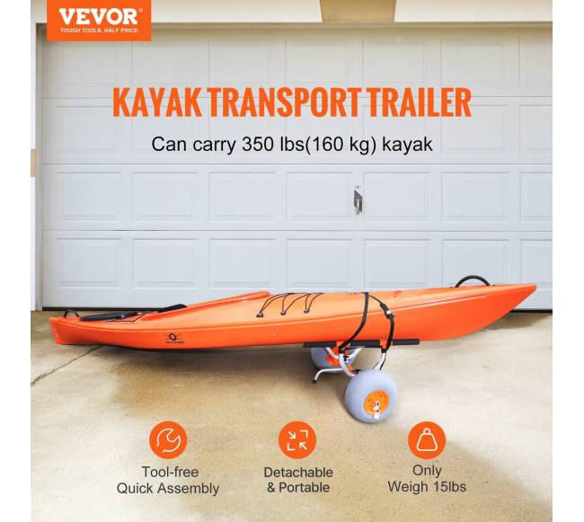 Sulankstomas kajako vežimėlis su 12 cm ratais1