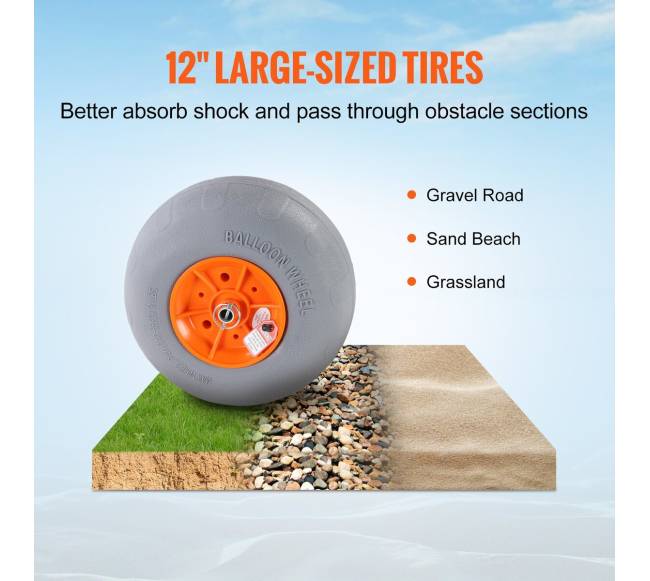 Sulankstomas kajako vežimėlis su 12 cm ratais2