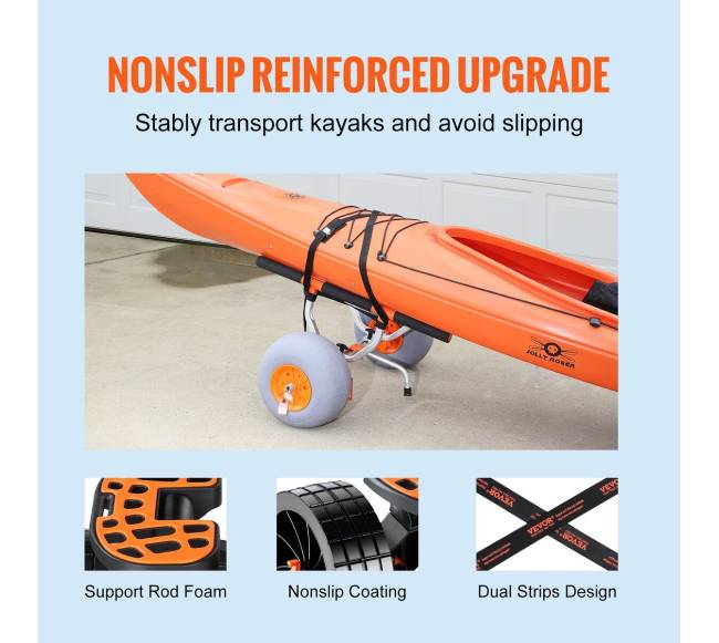 Sulankstomas kajako vežimėlis su 12 cm ratais3