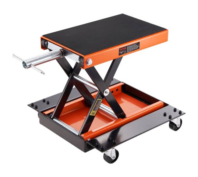 Motociklų keltuvas su žirklių domkratojumi0