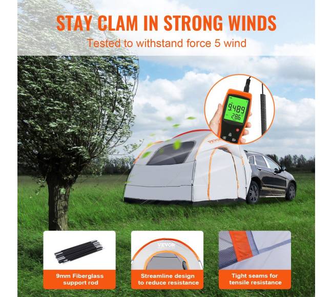 SUV palapinė kempingui, talpina 6–8 asmenis4