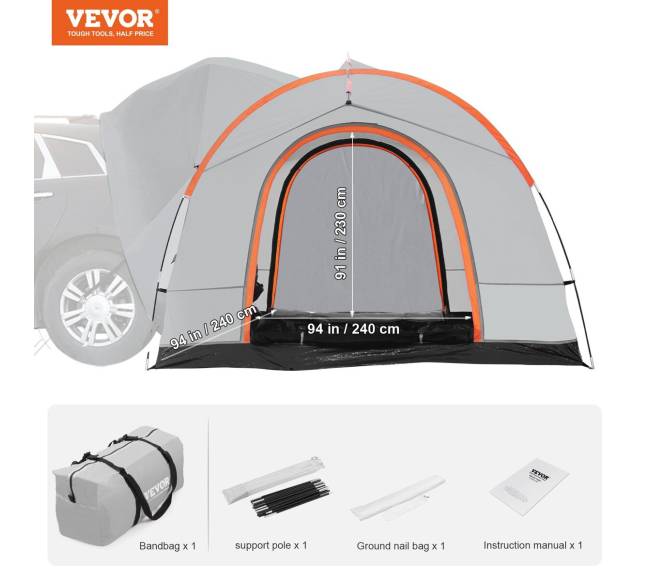 SUV palapinė kempingui, talpina 6–8 asmenis6