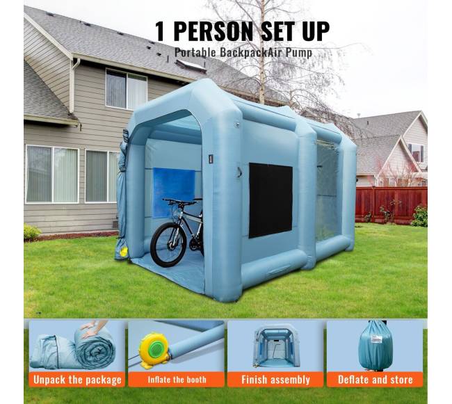 Pripučiamas dažymo paviljonas automobiliams 4x3x2.75 m4