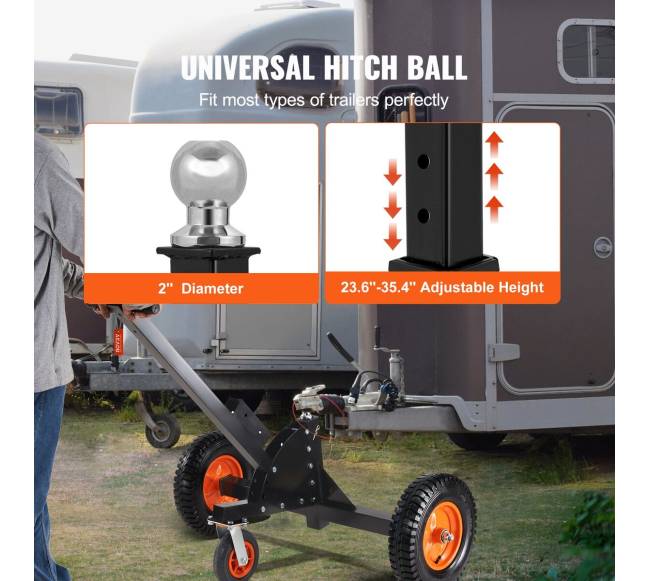 Reguliuojamas priekabos vežimėlis, 680 kg keliamoji galia3