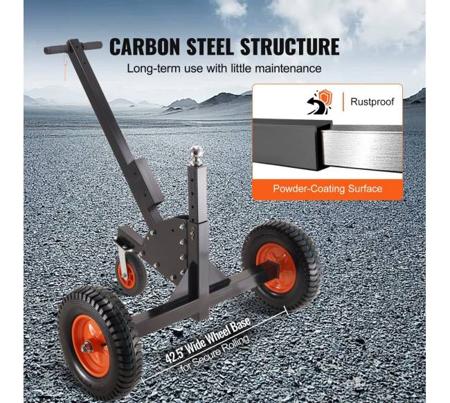 Reguliuojamas priekabos vežimėlis, 680 kg keliamoji galia5